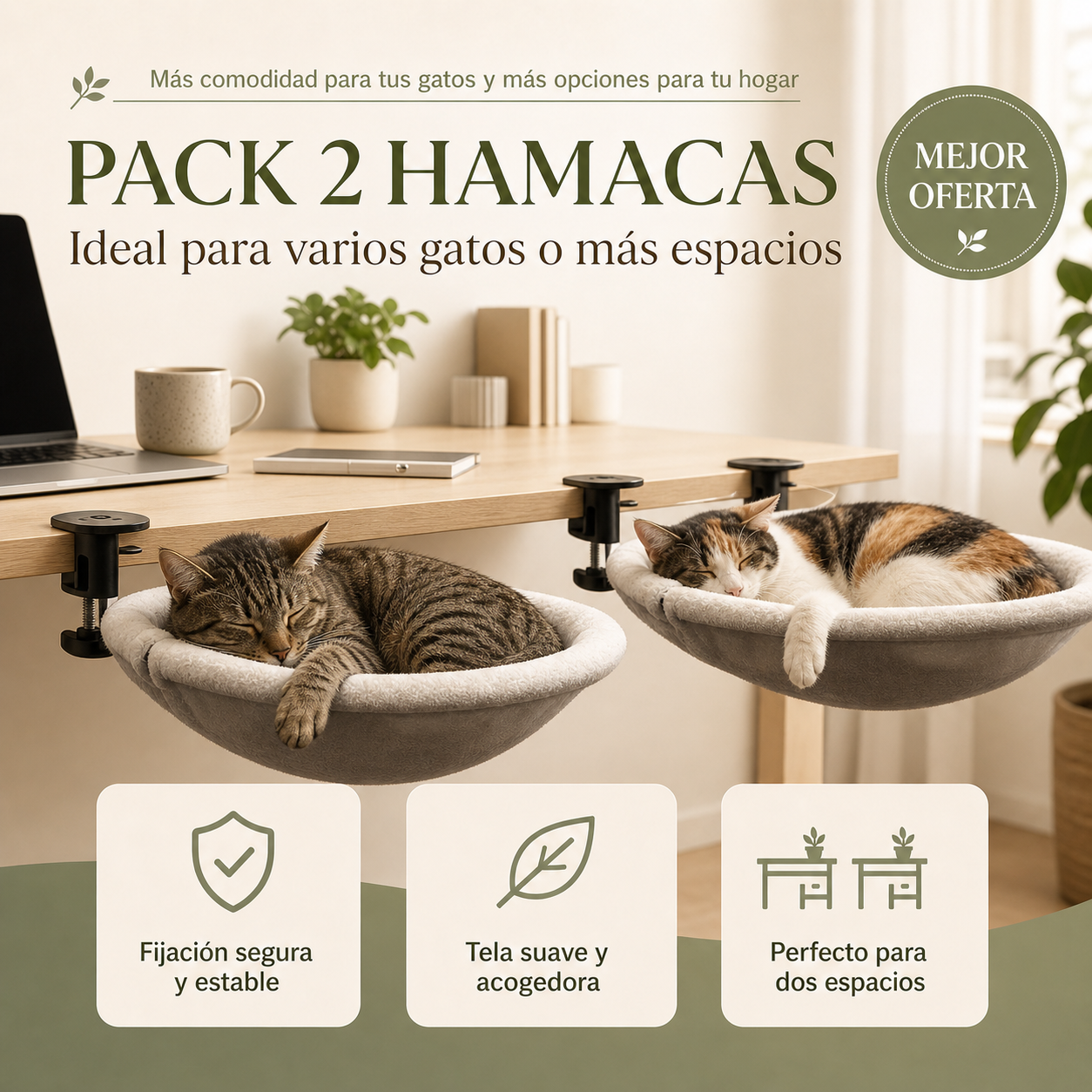 Cama Hamaca Giratoria para Gatos