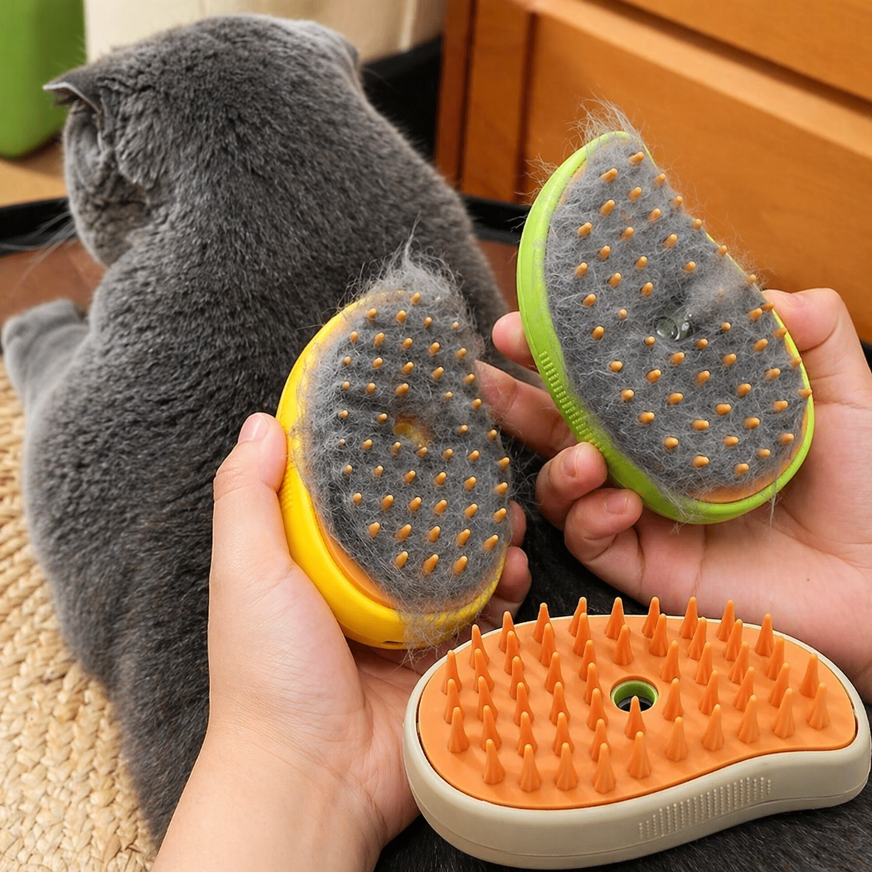 Cepillo quitapelos para gatos y perros con recogida de pelo eficaz