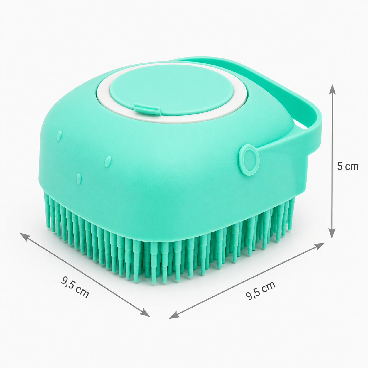 Medidas del cepillo de baño para mascotas de silicona